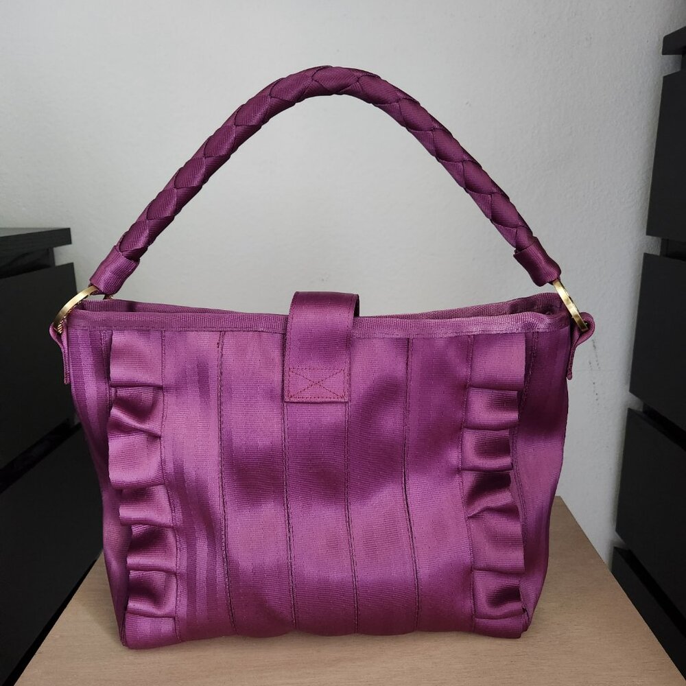 Harveys Lola Ruffle Shoulder Bag with Gold-tone Hardware - Picture 3 of 8
